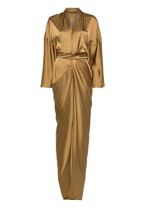 Honey beige wrap stain dress Rick Owens - women  RICK OWENS | RP02D3566SCH62