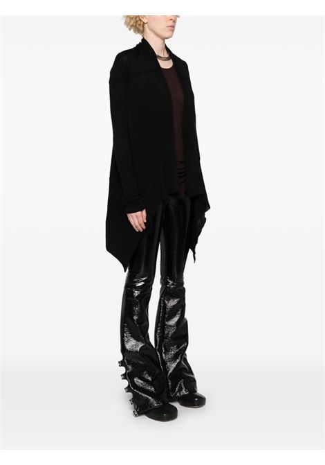 Cardigan a portafoglio in nero di Rick Owens - donna RICK OWENS | RP02D3642ML09