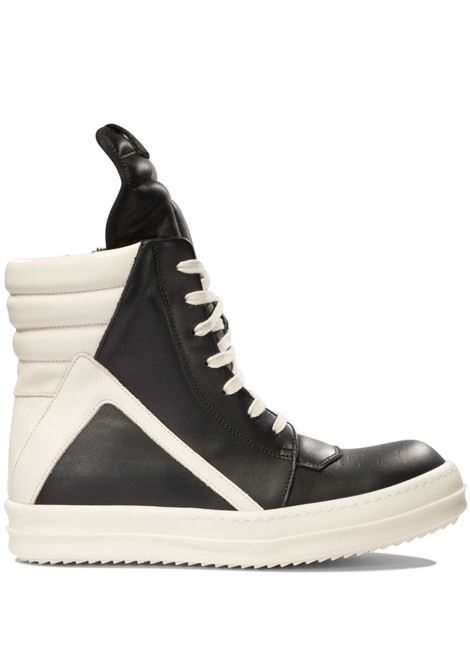 Sneakers alte geobasket in bianco e nero Rick Owens - donna