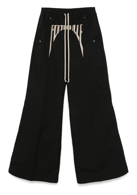 Black printed Bela trousers Rick Owens - men RICK OWENS | Trousers | RR02D6309TEEM70908