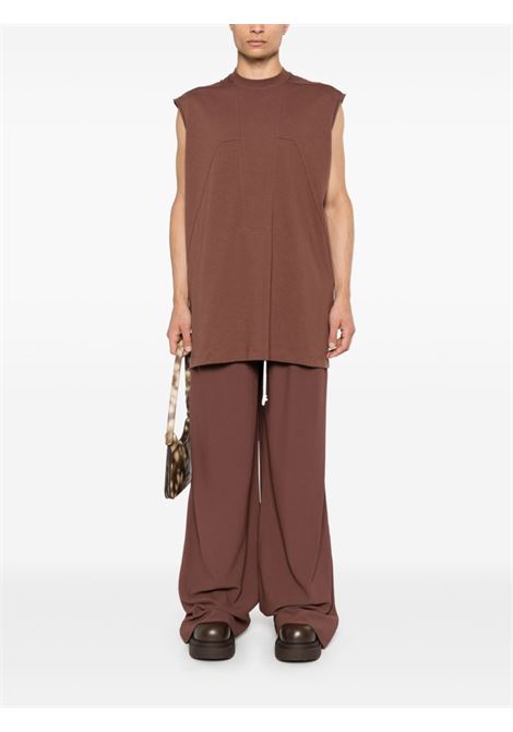 Brown Splintered Tarp T-shirt Rick Owens - men RICK OWENS | RU02D6178BA93