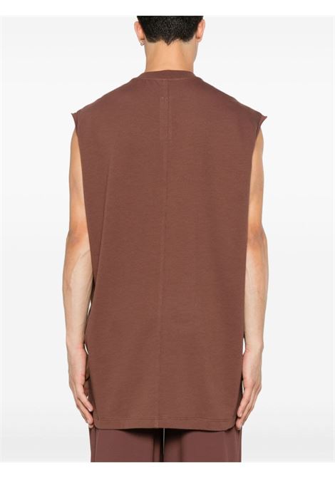 Brown Splintered Tarp T-shirt Rick Owens - men RICK OWENS | RU02D6178BA93