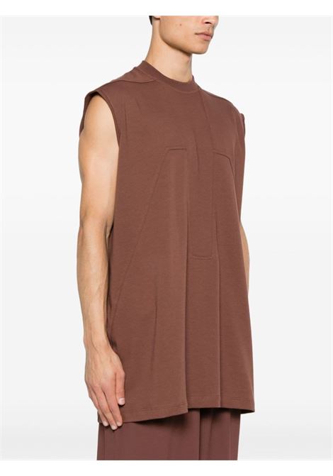 Brown Splintered Tarp T-shirt Rick Owens - men RICK OWENS | RU02D6178BA93