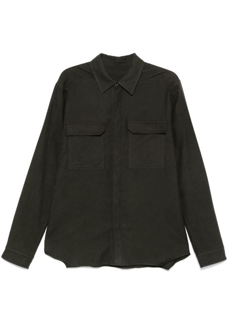 Dark green Work shirt Rick Owens - men RICK OWENS | Shirts | RU02D6291FL75