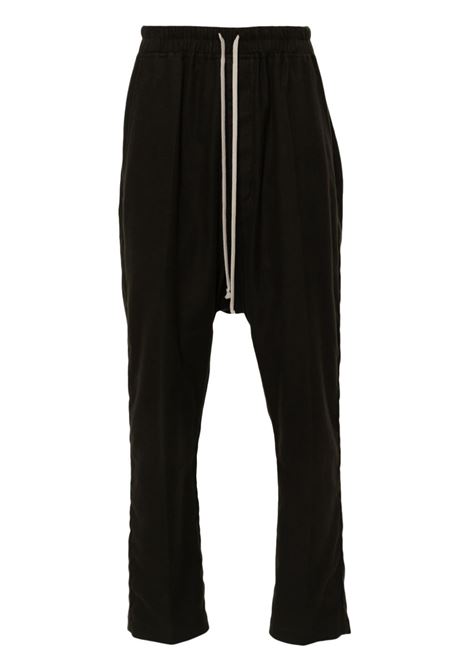 Pantaloni con coulisse in nero Rick Owens - uomo RICK OWENS | Pantaloni | RU02D6380FL75