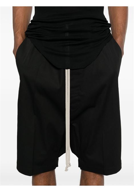 Black drop-crotch bermuda shorts Rick Owens - men RICK OWENS | RU02D6384TE09