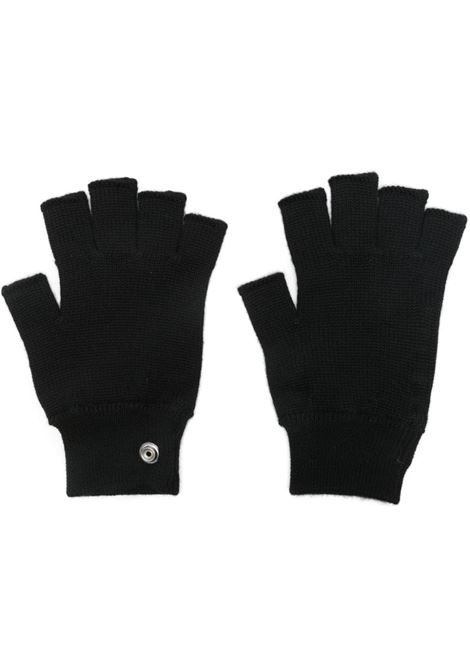 Black fingerless gloves Rick Owens - men RICK OWENS | RU02D6485M09