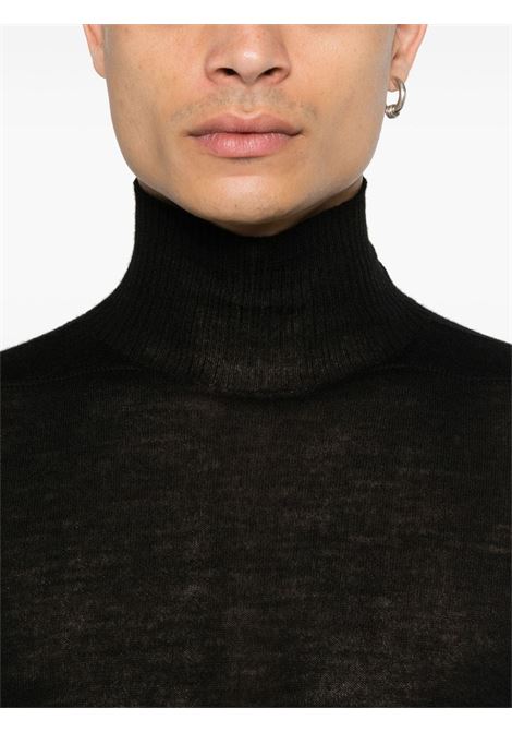 Maglione Level a collo alto in nero di Rick Owens - donna RICK OWENS | RU02D6624M09