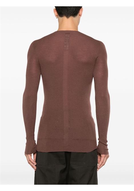 Brown ridded-knit sweater Rick Owens - men RICK OWENS | RU02D6637RIBM93