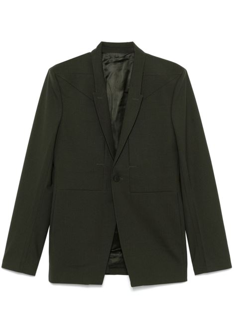 Blazer Flogpocket in lana verde foresta Rick Owens - uomo RICK OWENS | RU02D6724ZL75