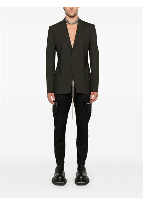 Blazer Flogpocket in lana verde foresta Rick Owens - uomo RICK OWENS | RU02D6724ZL75