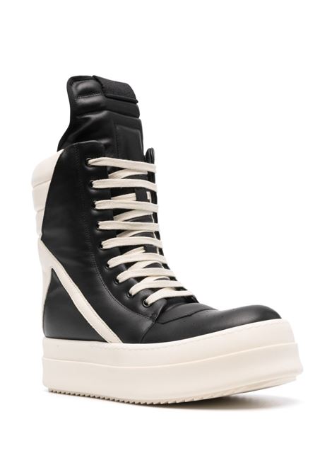 Black and white geobasket sneakers Rick Owens - men  RICK OWENS | RU02D6855LCO911