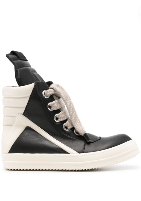 Sneakers jumbolaced geobasket in nero e bianco Rick Owens - uomo RICK OWENS | RU02D6898LCOW29181