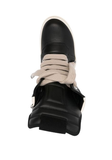Black and white jumbolaced geobasket sneakers Rick Owens - men RICK OWENS | RU02D6898LCOW29181