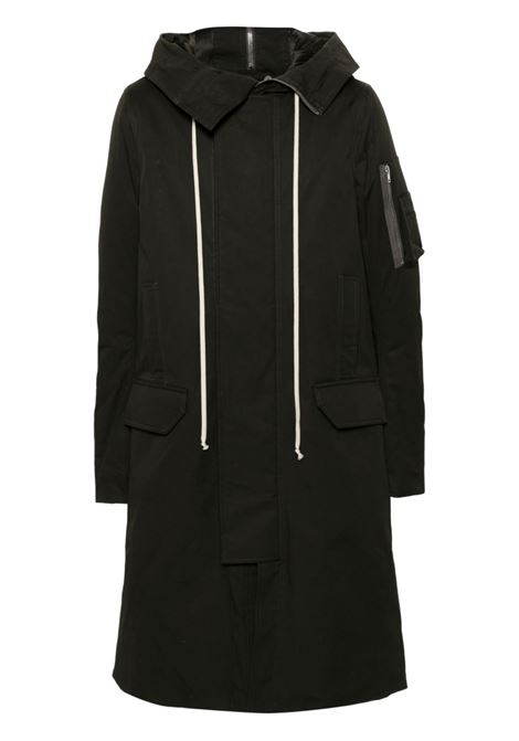 Parka imbottito con cappuccio in verde Rick Owens - uomo RICK OWENS | Capispalla | RU02D6980TE75