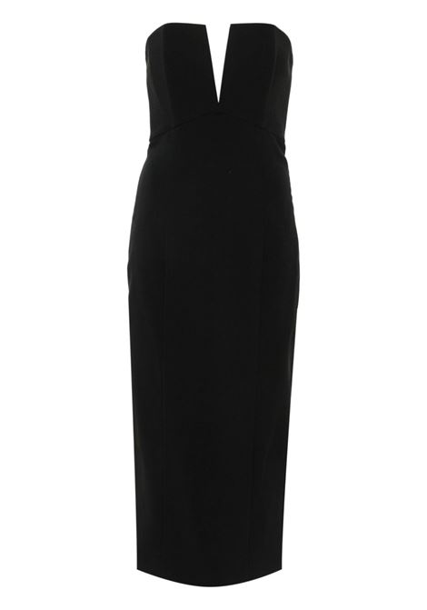 Black strapless midi dress Roland Mouret - women ROLAND MOURET | RMPF24023MB