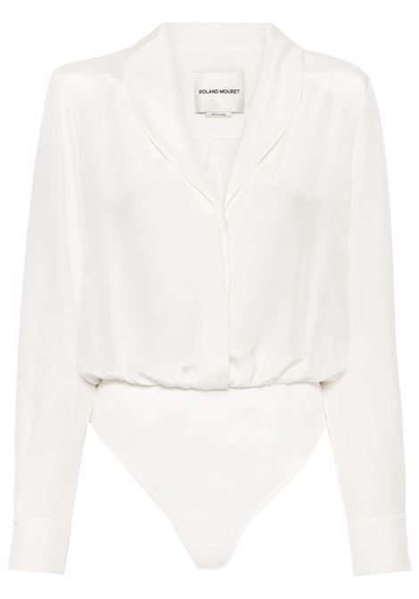 Body stile camicia in bianco di Roland Mouret - donna ROLAND MOURET | RMPF24061BW