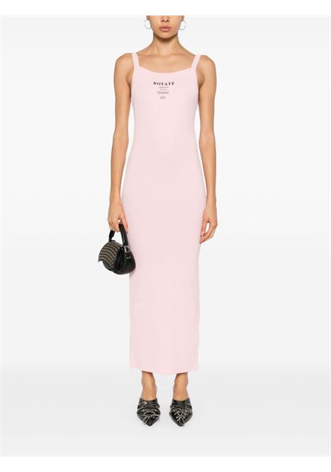 Pink logo-print sleeveless midi dress Rotate - women ROTATE SUNDAY | 11244310111011