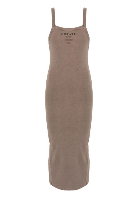 Brown logo-print maxi dress Rotate - women ROTATE SUNDAY | 11244317051705