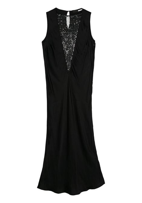 Abito midi con paillettes in nero Rotate - donna ROTATE | Abiti | 112540100100