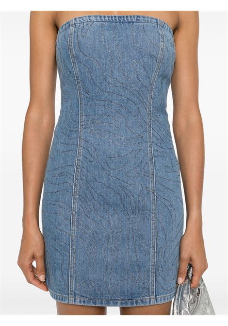 Light blue crystal-embellished denim mini dress Rotate - women ROTATE | 11263614681468