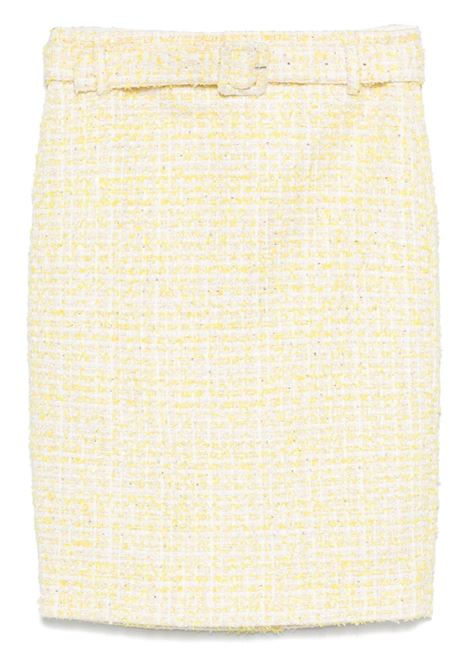 Yellow boucl? midi skirt Rotate - women