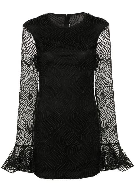 Black shiny flounce mini dress  Rotate - women ROTATE | 112947100100