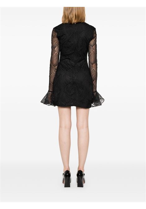 Black shiny flounce mini dress  Rotate - women ROTATE | 112947100100
