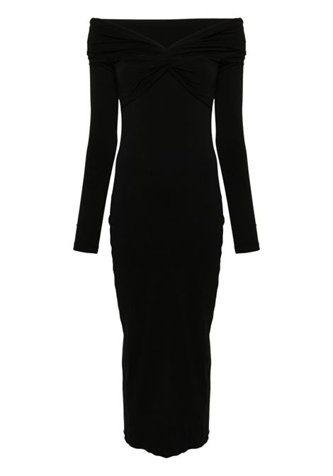 Black off-shoulder midi dress Rotate - women ROTATE | 113026100100