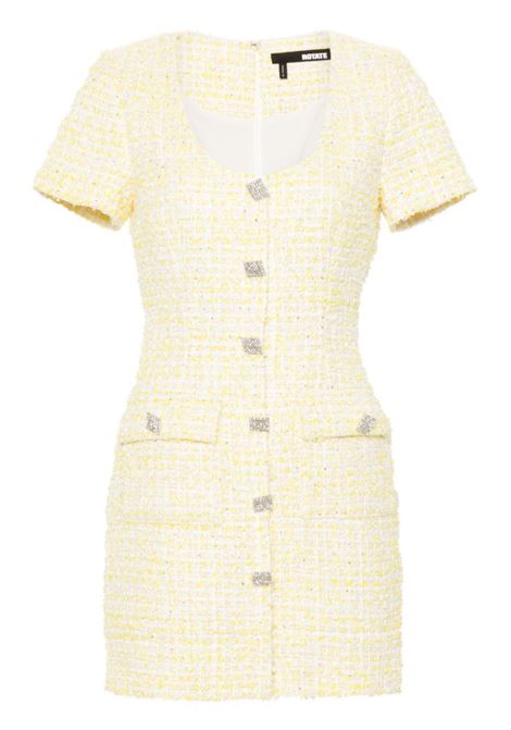 Pastel yellow boucl? mini dress Rotate - women ROTATE | 11307818951895