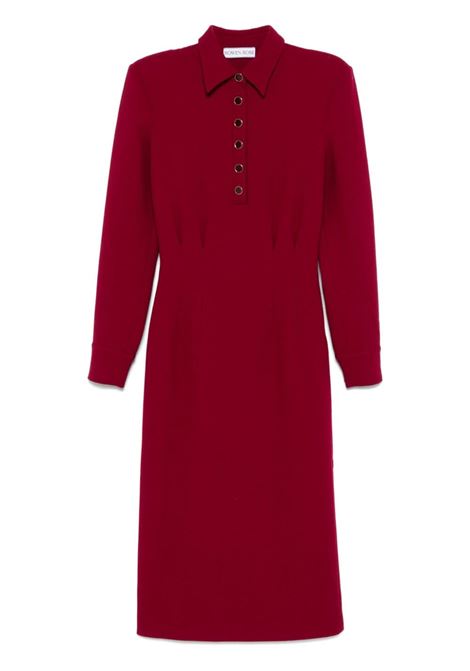 Bordeaux wool maxi dress Rowen Rose - women ROWEN ROSE | RR236BRD