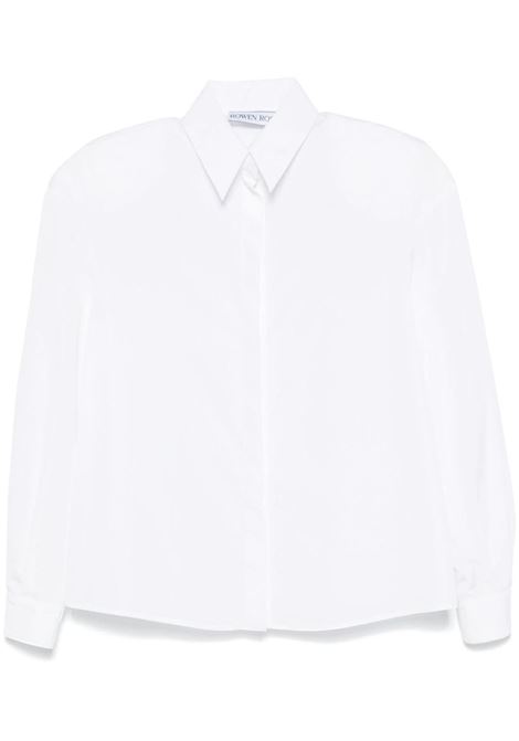 Camicia con spalle oversize in bianco Rowen Rose - donna ROWEN ROSE | Camicie | RR238WHT