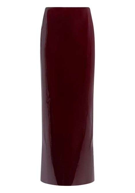 Bordeaux vinyl-effect midi skirt Rowen Rose - women ROWEN ROSE | RR242HLBRD