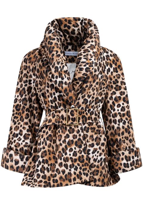 Cappotto corto con stampa leopardata Rowen Rose - donna