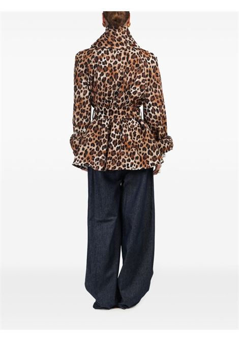 Leopard-print belted coat Rowen Rose - women ROWEN ROSE | RR375LPRD