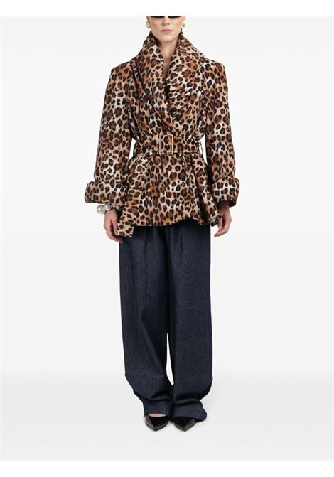 Leopard-print belted coat Rowen Rose - women ROWEN ROSE | RR375LPRD