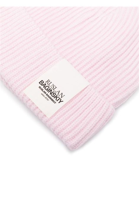 Pink ribbed-knit beanie Ruslan Baginskiy - women RUSLAN BAGINSKIY | BN039VWNE039