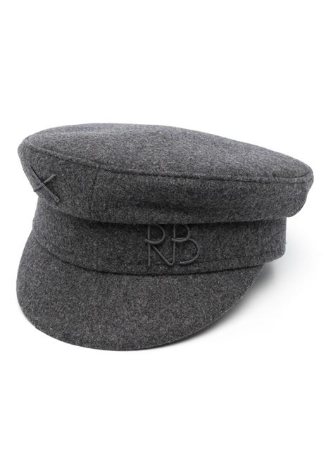 Cappello baker boy con monogramma in grigio -RUSLAN BAGINSKIY -  donna RUSLAN BAGINSKIY | KPC030WPWRB030