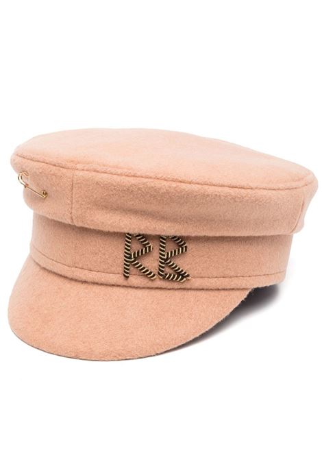 Beige appliqu?-logo baker boy cap - women RUSLAN BAGINSKIY | Hats | KPC036WPNS036