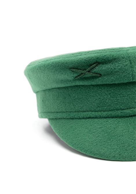 Cappello baker boy con ricamo in verde di Ruslan Baginskiy - donna RUSLAN BAGINSKIY | KPC170P170