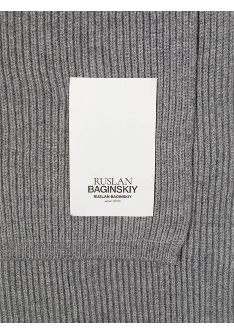 Grey logo-patch scarf Ruslan Baginskiy - women RUSLAN BAGINSKIY | SKR031VWNE031
