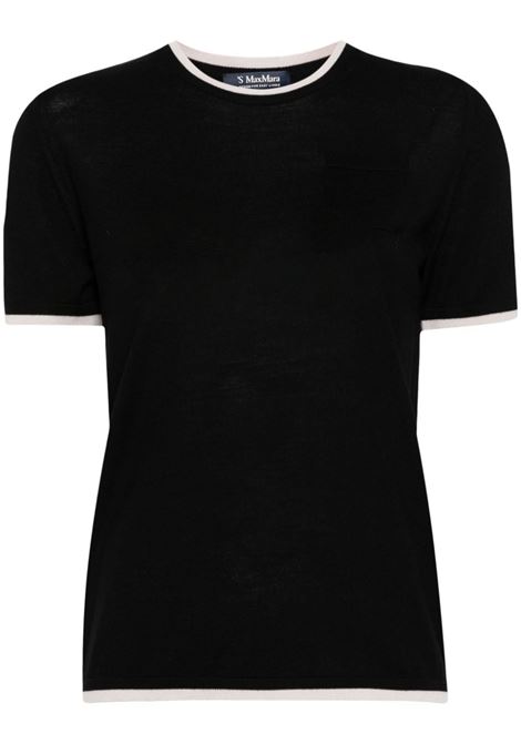 T-shirt Egidio in nero di 'S Max Mara - donna S MAXMARA | 2429366021600017