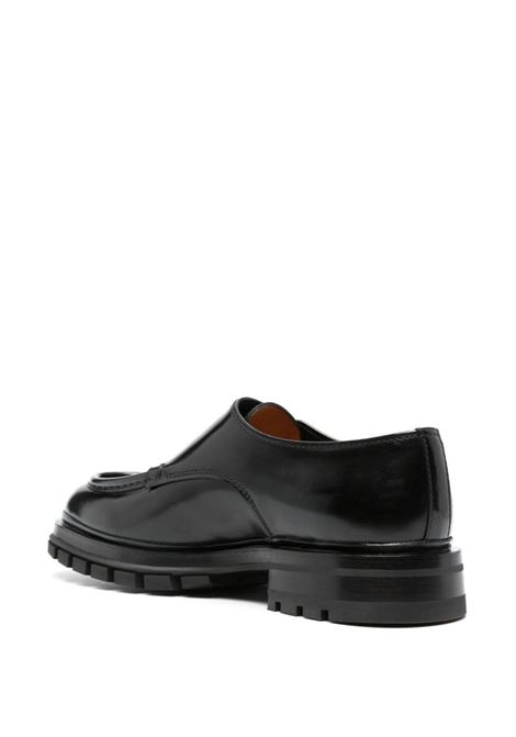 Derby in pelle con fibbie In nero di Santoni - uomo SANTONI | MCCO17753MM7HVVDN01