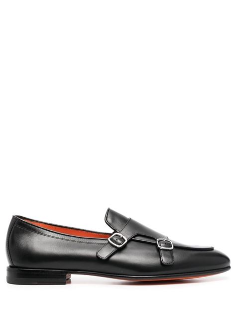 Black egidio loafers Santoni - men