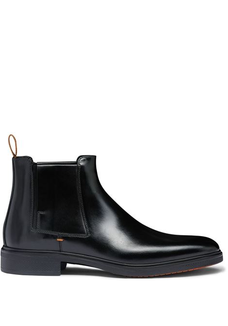 Black Easy leather ankle boots Santoni - men