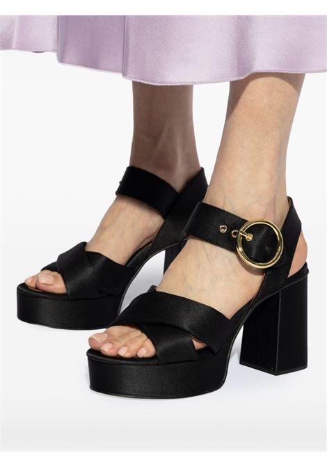 Black satin 110mm platform sandals see by chloe - women SEE BY CHLOÉ | SB36033C999