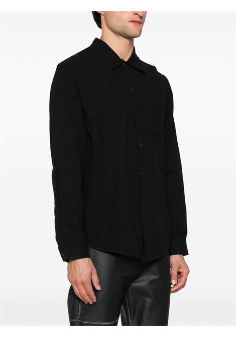 Black Leo spread-collar cotton shirt Sefr - men SEFR | FW23LEOLIGB