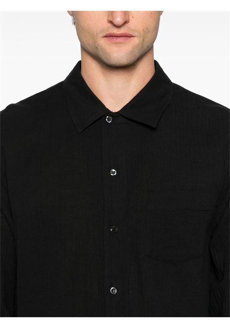 Black Leo spread-collar cotton shirt Sefr - men SEFR | FW23LEOLIGB