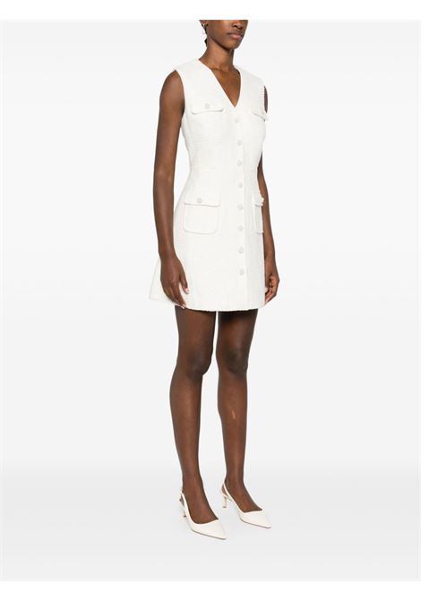 White boucl? buttoned mini dress Self Portrait - women SELF-PORTRAIT | AW24009SAC