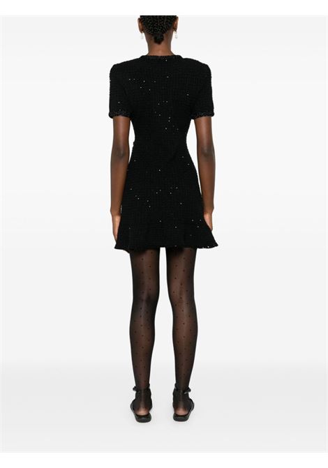 Black sequin-embellished mini dress Self Portrait - women SELF-PORTRAIT | AW24085SB